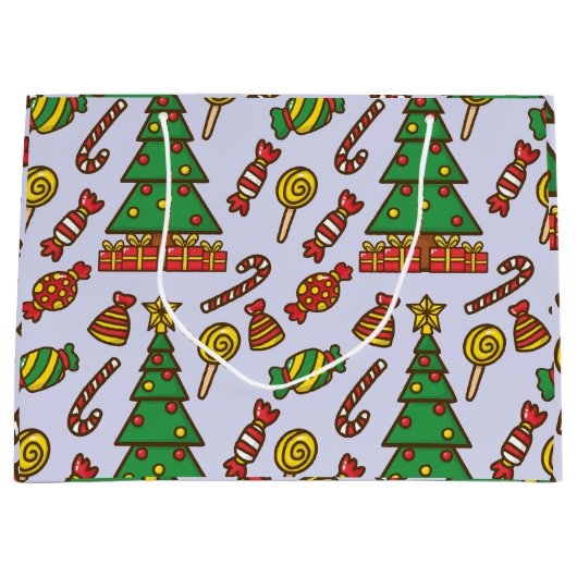 Merry & Bright Große Geschenktüte (Vorderseite)