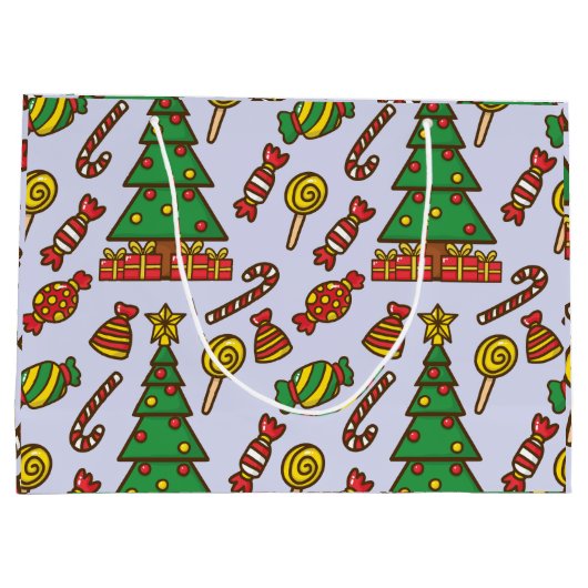 Merry & Bright Große Geschenktüte (Rückseite)