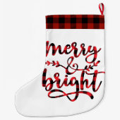 Merry & Bright Großer Weihnachtsstrumpf (Rückseite)