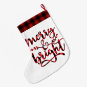 Merry & Bright Großer Weihnachtsstrumpf (Rückseite (Hängend))