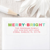 Merry + Bright Holiday Address Label (Insitu)