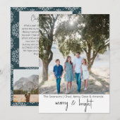 Merry & Bright Holiday Card Feiertagskarte (Vorne/Hinten)