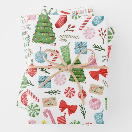 Merry & Bright Holiday Cheer Packpapier Blätter (Beispiel)