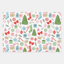 Merry & Bright Holiday Cheer Packpapier Blätter