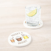 Merry & Bright Holiday Eggnog Cocoa Buttering Rum Getränkeuntersetzer (Seite)