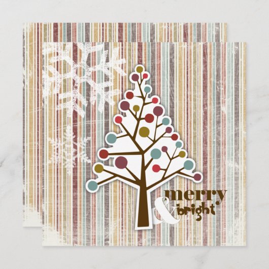 Merry & Bright Holiday Einladungen (Vorne/Hinten)