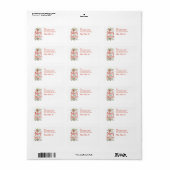 Merry & Bright Holiday Floral Address Labels Adressaufkleber (Vorne)