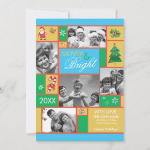 Merry & Bright Holiday Foto Cards Feiertagskarte