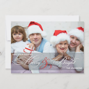 Merry & Bright Holiday Foto Cards Feiertagskarte