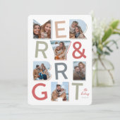 Merry & Bright Holiday Foto Collage (Stehend Vorderseite)