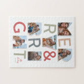 Merry & Bright Holiday Foto Collage Puzzle (Horizontal)