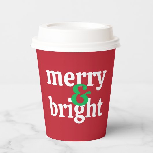 Merry & Bright Holiday Paper Cup Pappbecher (Vorderseite)