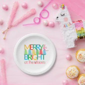 Merry & Bright Holiday Paper Plate Pappteller (Party)