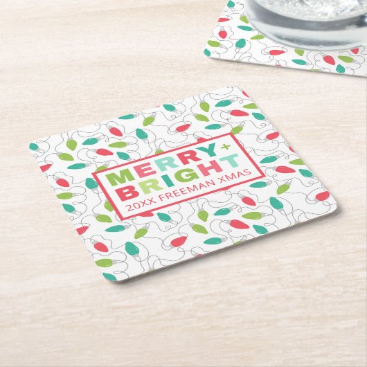 Merry + Bright Holiday Paper Untersetzer (angewinkelt)