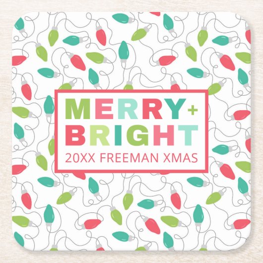 Merry + Bright Holiday Paper Untersetzer (Vorderseite)