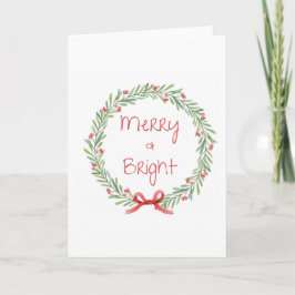 Merry & Bright Holiday Pillow Karte