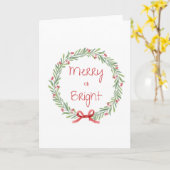 Merry & Bright Holiday Pillow Karte (Gelbe Blume)