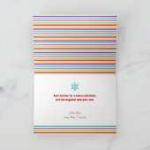 Merry & Bright Holiday Streifen falten Weihnachten (Innenseite)