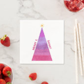 Merry & Bright Holiday Tree Serviette (Beispiel)