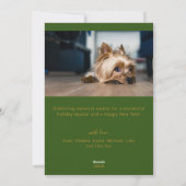 Merry & Bright Holiday Weihnachtskarte Feiertagskarte (Rückseite)