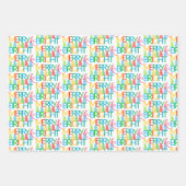Merry & Bright Holiday Wrapping Paper Geschenkpapier Set (Vorderseite 3)