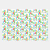 Merry & Bright Holiday Wrapping Paper Geschenkpapier Set (Vorderseite)