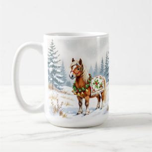 Merry & Bright, Holly Jolly Shetland Pony Christma Kaffeetasse