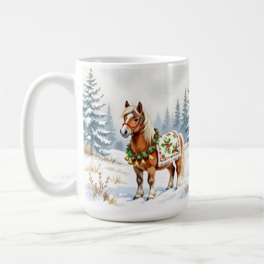 Merry & Bright, Holly Jolly Shetland Pony Christma Kaffeetasse (Links)