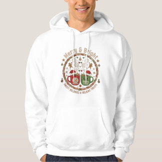 Merry & Bright Hot Cocoa Christmas Mug Design Hoodie