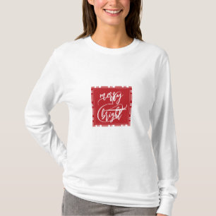 Merry & Bright   Individuelle Name hinten   Rot Ka T-Shirt