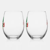 Merry & Bright It's Christmas Time Weinglas Ohne Stiel (Links)