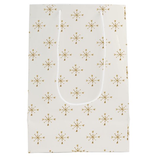 Merry & Bright Ivory Medium Mittlere Geschenktüte (Rückseite)