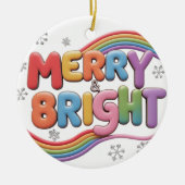 Merry & Bright Keramik Circle Ornament (Vorne)
