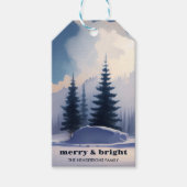 Merry & Bright l Clean Water Pine Trees Geschenkanhänger (Vorderseite)