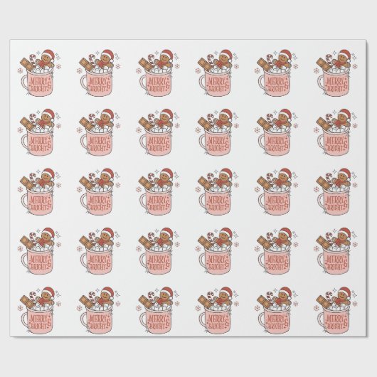 Merry & Bright Lebkuchen in der Badewanne von Kaka Geschenkpapier (Flach)