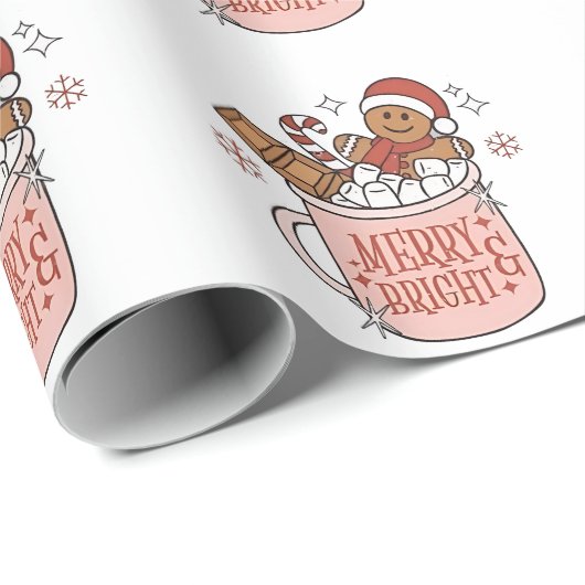 Merry & Bright Lebkuchen in der Badewanne von Kaka Geschenkpapier (Rolleneckpunkt)