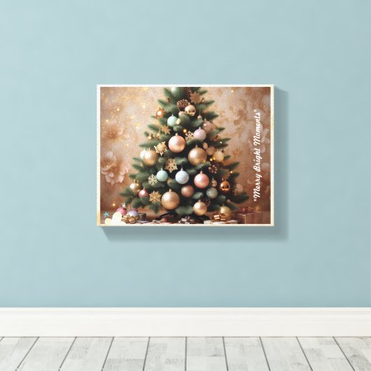 "Merry & Bright" Leinwanddruck (Insitu (Holzboden))