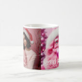 Merry & Bright Lesbian Retro Rosa | Benutzerdefini Kaffeetasse (Mittel)