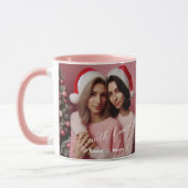 Merry & Bright Lesbian Retro Rosa | Benutzerdefini Tasse (Links)