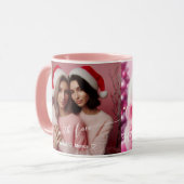 Merry & Bright Lesbian Retro Rosa | Benutzerdefini Tasse (Vorderseite Links)