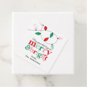 Merry Bright Lights Aufkleber Geschenkanhänger (Beispiel)