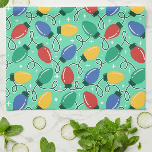 Merry & Bright Lights Geschirrtuch (Gefaltet)