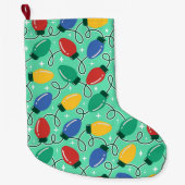 Merry & Bright Lights Großer Weihnachtsstrumpf (Vorderseite)