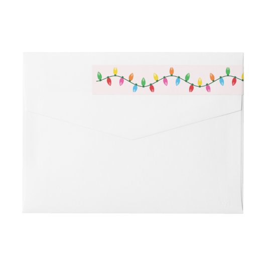 Merry & Bright Lights Weihnachtsanschrift Label (Rückseite)