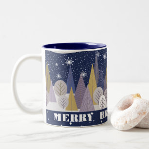 Merry Bright & Magic, bohemischer Wald Zweifarbige Tasse