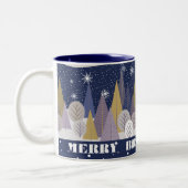 Merry Bright & Magic, bohemischer Wald Zweifarbige Tasse (Links)