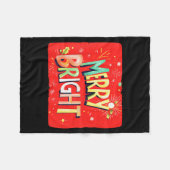Merry Bright Magic For Holiday Cheer Fleecedecke (Vorderseite (Horizontal))