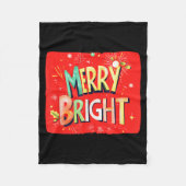 Merry Bright Magic For Holiday Cheer Fleecedecke (Vorderseite)