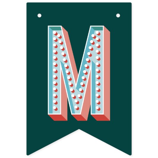 Merry + Bright Marquee Bunting Banner - Green (Dritte Fahne)