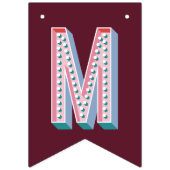 Merry + Bright Marquee Bunting Banner - Rot (Dritte Fahne)